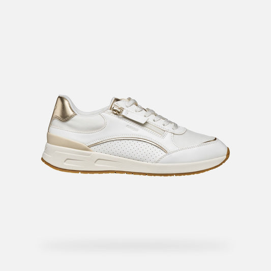 Geox Sneakers Donna - White/Lt Gold