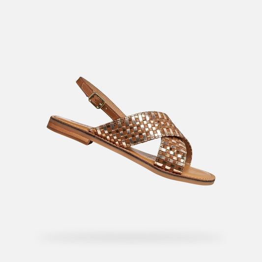 Geox Sandalo Donna - Camel/Bronze