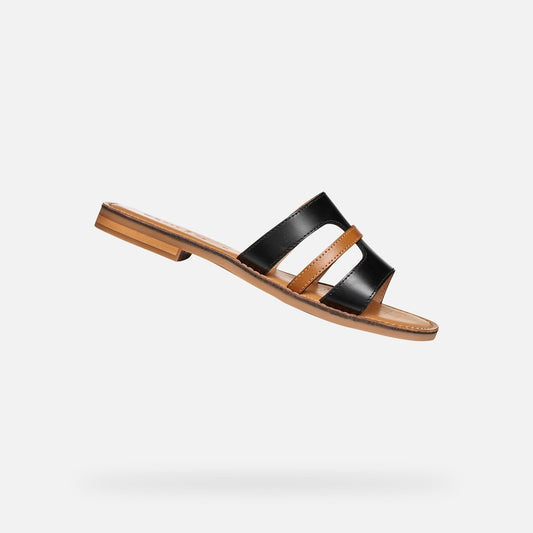 Geox Sandalo Donna - Black/Camel