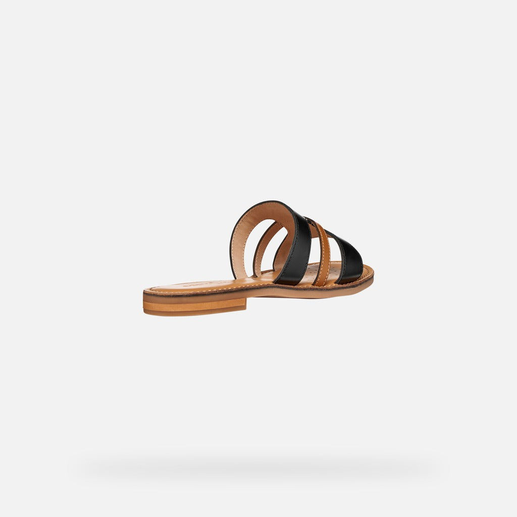 Geox Sandalo Donna - Black/Camel